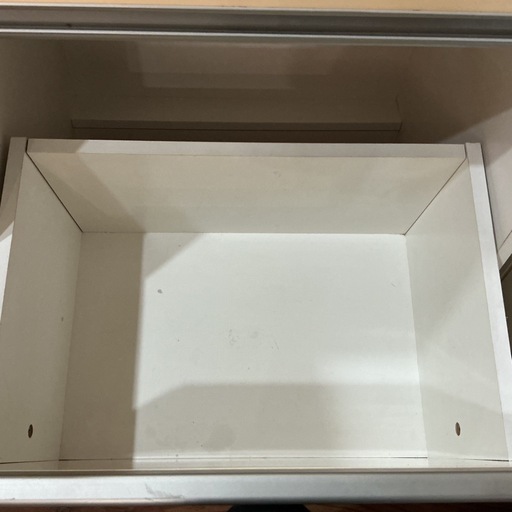 キッチン収納に?食器棚電子レンジ台兼収納?キッチンボード幅59.2cm奥行き44.7cm高さ180.6cm白ホワイト