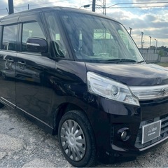 【支払総額17.8万円】h26年式スペーシアカスタム4WD車検令和9年10月機関良好 フルセグTV Bluetooth 日差し気にする方も安心カーテン付の画像