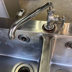 業務用 ステンレス 二槽シンク の画像