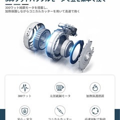 コーヒーミル 電動 カッター ブルー 電動コーヒーミル 粉末 水洗い可能の画像
