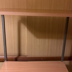 パソコンデスク プリンターテーブルとキーボードテーブル付き の画像