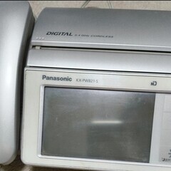 ジャンク KX-PW821-S パナソニック 電話機 Panasonic ファックス  おたっくす 子機付き FAX シルバーの画像