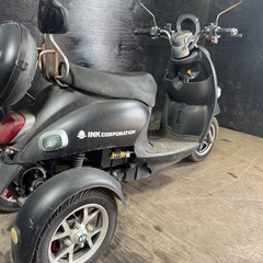 ★支払い総額0.8万円★買取強化中！査定無料♪ 電動三輪スクーター 修理ベース(過放電?)充電器付き！通電確認済み！！の画像