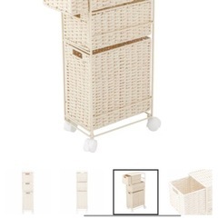 ばら売り可　ニトリ 3段ラック バスケット 隙間収納の画像
