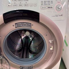 ジャングルジャングル貝塚店　ドラム式洗濯機　シャープ　ES-S7G-NL　2022年製　洗濯機　7.0KG　乾燥　3.5KG　SHARP　高年式　ホワイト　オシャレ　家電　引越し　買い替え　リサイクル　美品　貝塚　二色浜　クリーニング済みの画像
