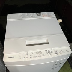 東芝 AW-7D6 7kg ガラス製 全自動電気洗濯機 2018年製の画像