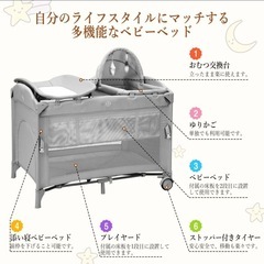 多機能ベビーベッドの画像