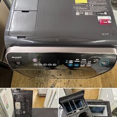 地域限定送料無料　超美品【 SHARP 】シャープ 洗濯11.0㎏/乾燥6.0㎏ ドラム式洗濯乾燥機 液体洗剤・柔軟剤自動投入 ハイブリッド乾燥 ES-X11Aの画像