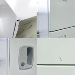 【中古 】鍵付きロッカー　2列3段　ホワイト　管理YN287AFの画像