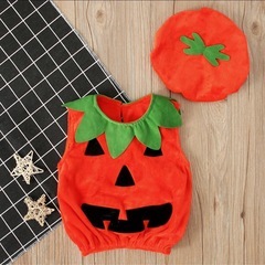 ハロウィン かぼちゃ ロンパース 80cm 子供服 コスプレ 仮装 キッズ 衣装の画像
