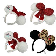 186000 Disney ディズニー ミニーカチューシャ　SnoSnow　レオパード 3点まとめ売り [0000000002212]の画像