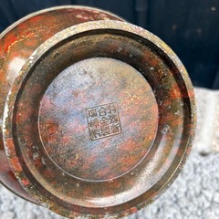 🌟✨**特殊新合金製 瑞峰作 花瓶／銅器／壺（鳳凰・像耳付き）✨🌟の画像