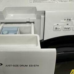 【ジャングルジャングル滋賀草津店】ジモティ来店特価!!　ドラム式洗濯機　シャープ　ES-S7H　　2023　　J-251021の画像