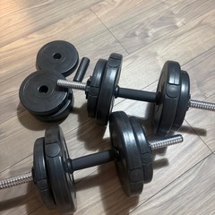 だんべるとダンベルとフラットベンチの画像