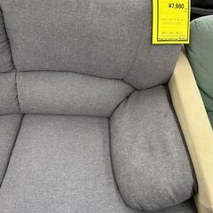 【ジャングルジャングル滋賀草津店】ジモティ来店特価!!　2人掛けソファー　グレー　J-251022の画像