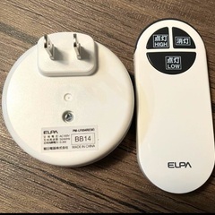 エルパ LED ナイトライト コンセント式 タッチスイッチ式 リモコン付きの画像