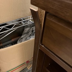 K2510-139 ダイニングボード W1190 ダークブラウン めくれキズ汚れ有りの画像