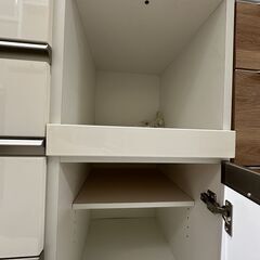 【ジャングルジャングル滋賀草津店】ジモティ来店特価!!　食器棚　ニトリ　ホワイト　J-251026の画像