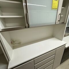 【ジャングルジャングル滋賀草津店】ジモティ来店特価!!　食器棚　ニトリ　ｵﾌﾎﾜｲﾄ　　J-251027の画像