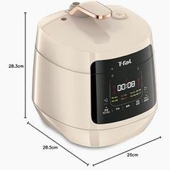 ♦️新品未使用保管品♦️ティファール 電気圧力鍋 無水調理 3L 2~4人用 1台16役 独自の煮込み鍋 「ラクラ・クッカー プラス コンパクト」 時短 アイボリー CY353AJPの画像