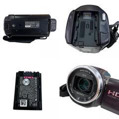 186000 現状品 SONY ソニー ビデオカメラ HandyCam ハンディカム 9.2 MEGA PIXELS HDR-CX675  レッド　ブラウン [251002HM080191]の画像