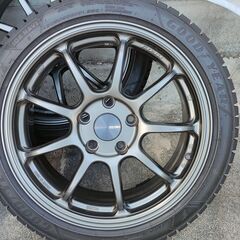 ENKEI PF09　ダークシルバー　17インチ　7.5J+45　2022年製スタッドレス　タイヤホイール4本セット　GOODYEAR ICE NAVI 205/45R17の画像