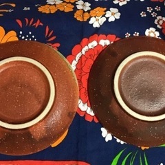 陶器　カップ　ソーサー　2客セットの画像