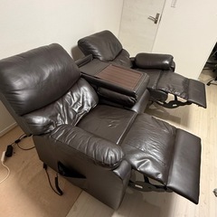 ニトリ本革　3人掛け電動ソファ　リクライニング 特価！の画像
