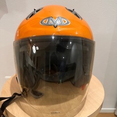 バイクヘルメット オレンジ Lサイズの画像