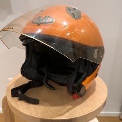バイクヘルメット オレンジ Lサイズの画像