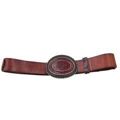 186000 現状品 DIESEL ヴィンテージ　レザーベルト [0000000002235]の画像