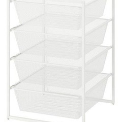 ＩＫＥＡ/イケア JONAXEL：フレーム/メッシュバスケット4個付き50x51x70 cm ホワイト （692.971.45）の画像