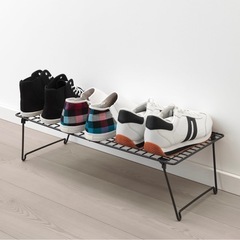 【新品未使用】 IKEA GREJIG グレイグ シューズラック 黒 4つセットの画像