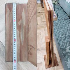自作の木製立て札×2組、高さ130cm程度の画像