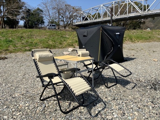 テントサウナセット一式　中古 テントサウナ一式（テント本体+ストーブ+チェア） (さだ) 高知の