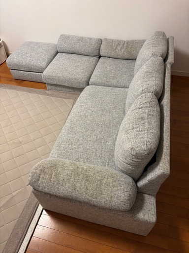 カウチソファ　オットマン付き