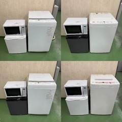 6 ♡設置まで対応　新生活応援　学生　社会人　単身赴任　お薦め　サイコロ冷蔵庫　洗濯機レンジ　セットの画像