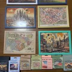 脳トレに最適100均で購入パズル300ピースx7個の画像
