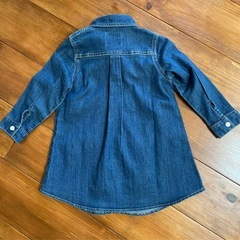 Lee キッズ デニム 長袖 シャツワンピース サイズ100の画像