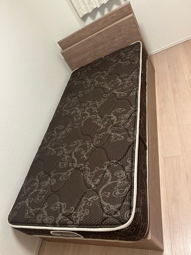 【シモンズ製シングルベッド】フレーム＋マットレスセット