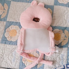【美品】 赤ちゃん転倒防止リュック　転倒防止　ヘッドガード　うさぎ　ピンク　ベビーの画像