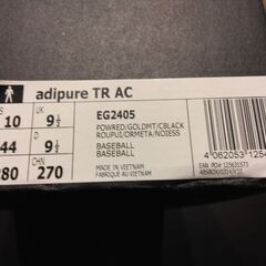 adidas adipure TR AC 野球用シューズ 10 USの画像