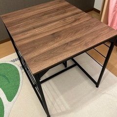 【値下げしました】ニトリ 食卓2点セット内  ダイニングテーブル みどるぶらうんミドルブラウンの画像