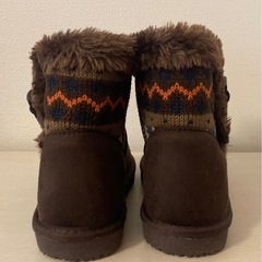 【新品】子供用ブーツ/茶色/19センチの画像