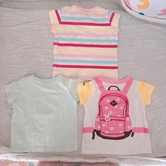 ミキハウス　ホットビスケッツ 70 Tシャツ　3着セット　女の子　保育園着　ベビー　赤ちゃんの画像