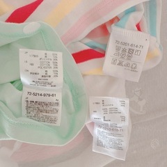 ミキハウス　ホットビスケッツ 70 Tシャツ　3着セット　女の子　保育園着　ベビー　赤ちゃんの画像
