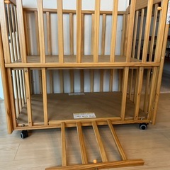 ベビーベッド60✖️90センチ　下収納あり　の画像