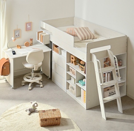 【定価85000円】ロフトベッド（ホワイト）