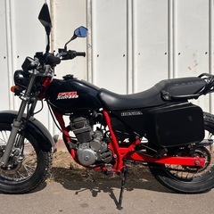 【動画あり】 FTR223カスタム　スパトラマフラー　黒赤の画像