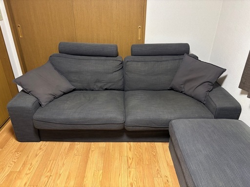 直接お渡し限定】 IKEA KIVIK シーヴィク オットマン グレー kivik